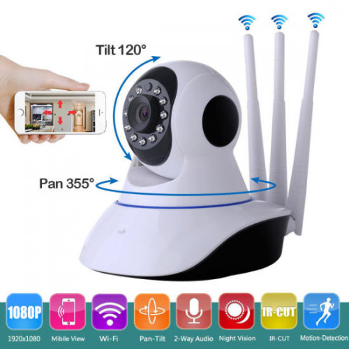 New Model 3.0 Megapixel ច្បាស់ខ្លាំង​ Wifi and Security Camera for Home, Shop...