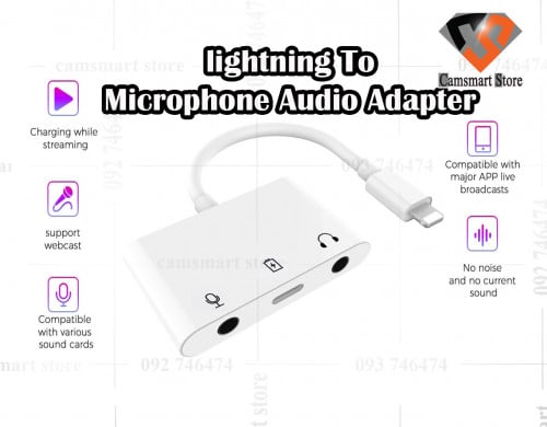 3 in 1 Dual 3.5mm Jack Headphone Adapter for iOS 14 Aux 3.5 mm Audio Charging