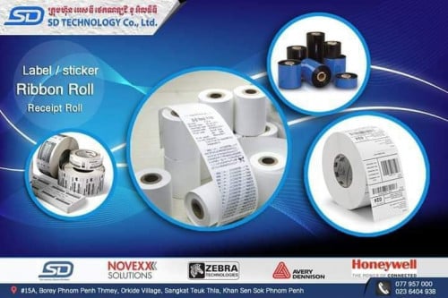 Label/sticker  and Ribbon