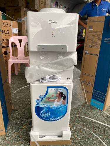 Midea ( YLD1732S-W)( New Water Dispenser , ធុងផ្កាប់ក្ត្រជាក់ថ្មី)