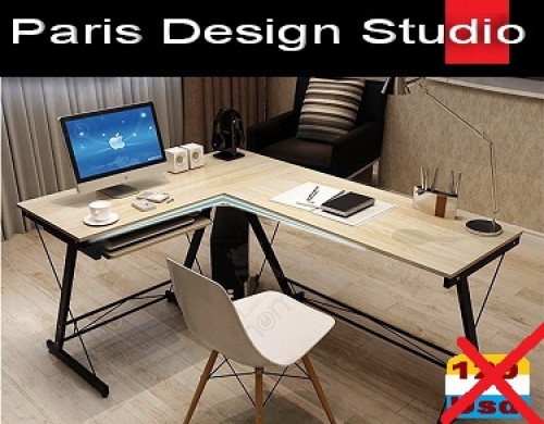 Paris Design Studio Modern Desk.Delivery- ការដឹកជញ្ជូនគ្រប់ទីកន្លែងនៅក្នុងប្រទេសកម្ពុជា។