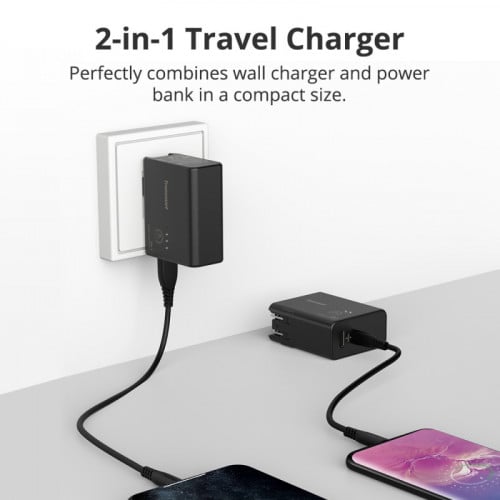 Tronsmart WPB01 12W & 5000mAh 2-in-1 Power Bank and Travel Charger