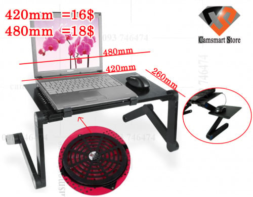 Laptop Table Stand With Adjustable Folding Ergonomic Design Stand