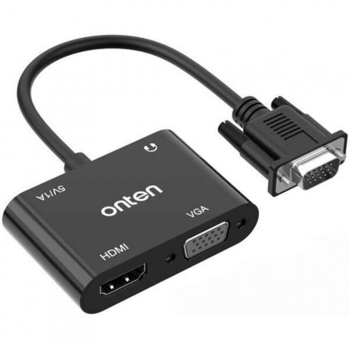 Onten VGA to HDMI + VGA with Audio Converter Adapter OTN-5138HV