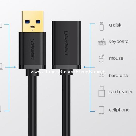 Ugreen Usb 30 Extension Male Cable 3m Black 30127 Price 700 In Phnom Penh Cambodia Meng 2328