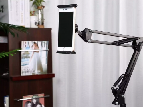 ម៉ូតថ្មី 360 Rotating Tablet/iPad/Mobile Phone Holder FLOORTYPE Square Base 4.6-13 inches.