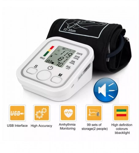 *សេរីថ្មីមានសំលេង*ប្រដាប់វាស់សំពាធឈាម Automatic blood pressure monitor Portable