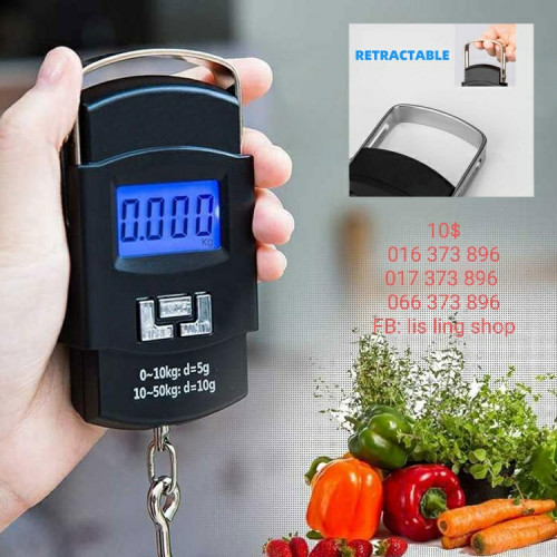 ជញ្ជីងថ្លឹងយួរដៃ portable electric scale