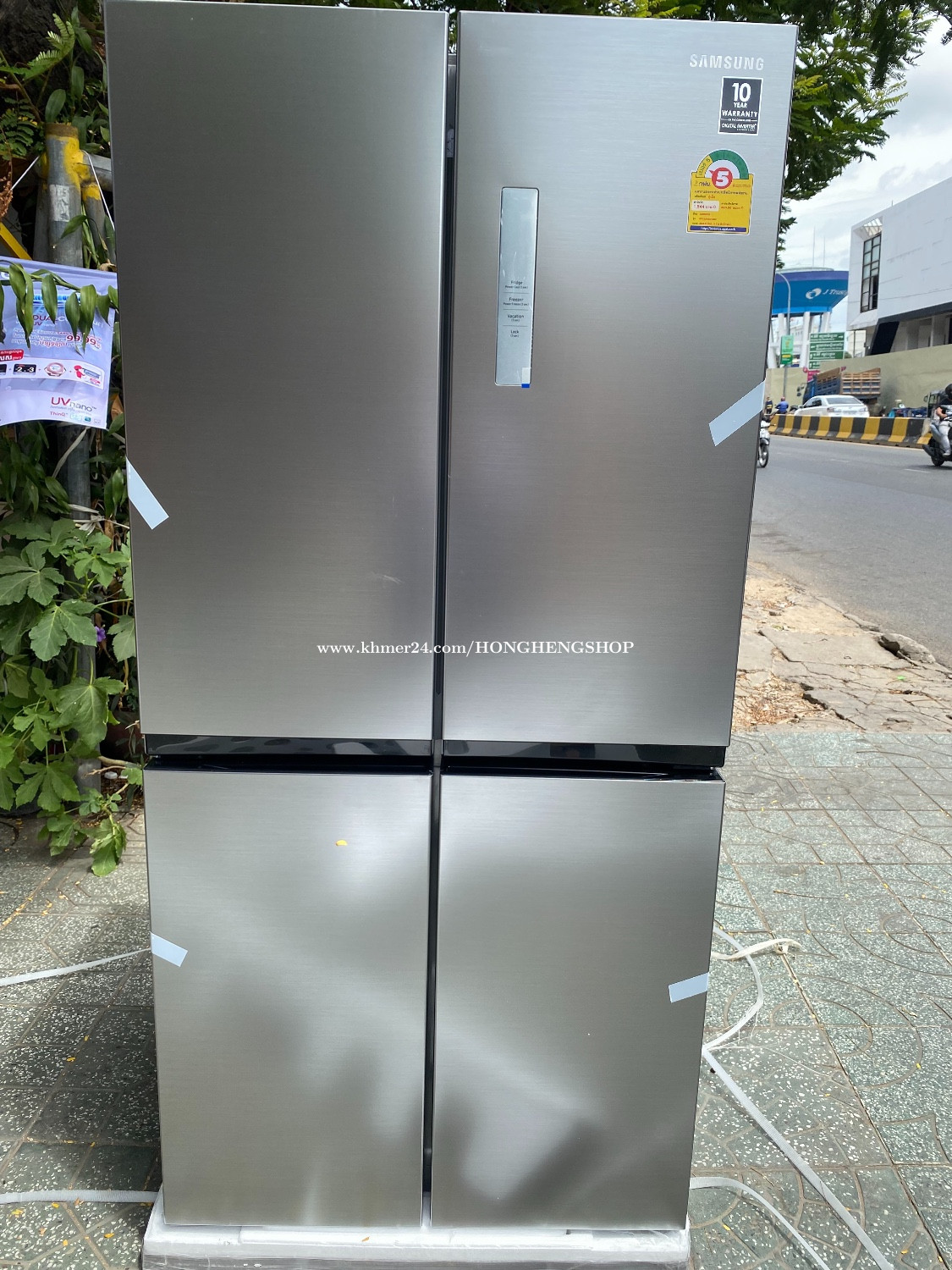 Samsung RF48A4000M9ST ( ទូរទឹកកកទ្វារ 4 ថ្មី / New Refrigerator 4 doors Price 929 in Phnom Penh