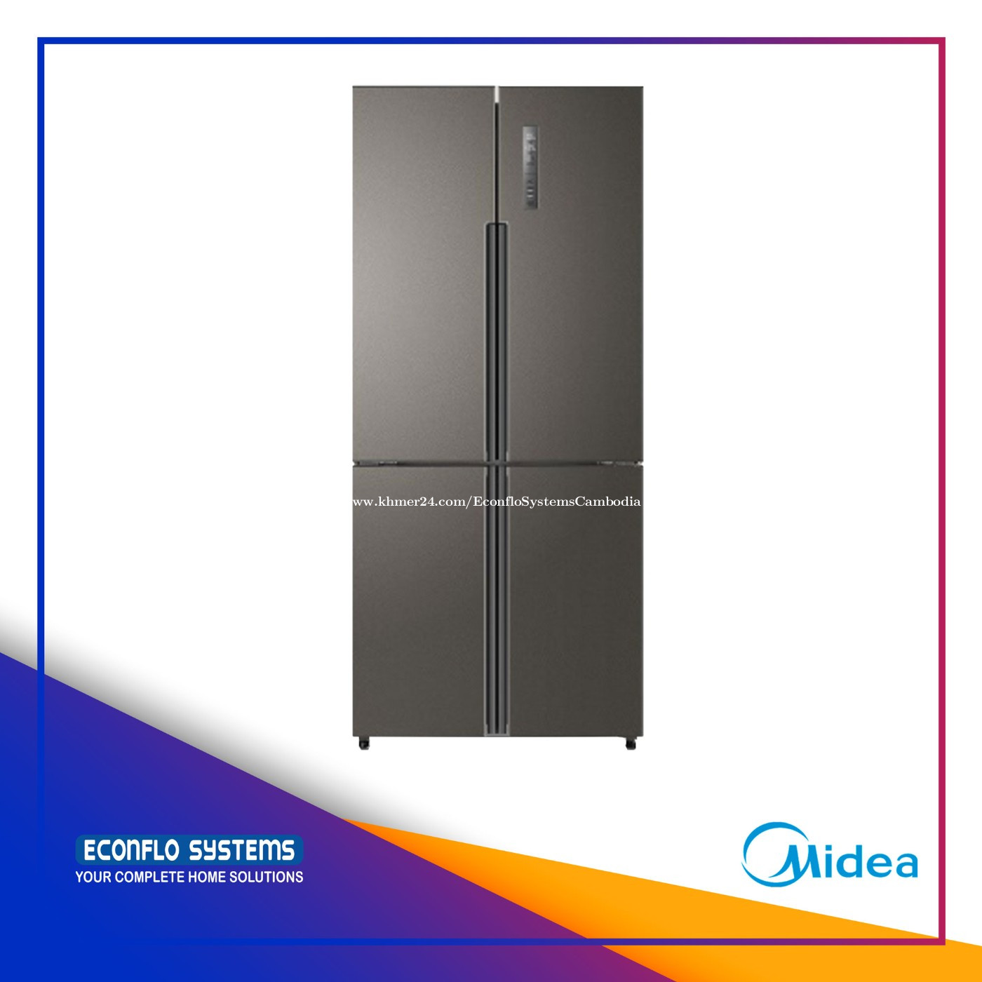 Midea Refrigerator inverter 470L model HQ611WEN Price 1191.00 in