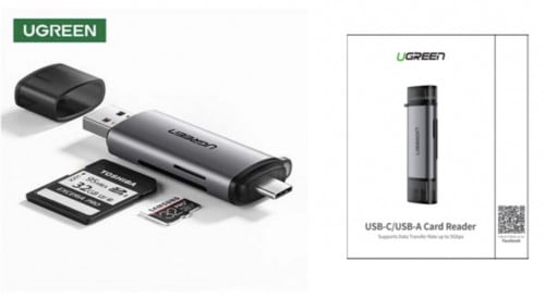UGREEN 2in1 USB-C/USB-A Card Reader Adapter