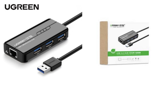 UGREEN USB 3.0Hub 3Ports With Gigabit