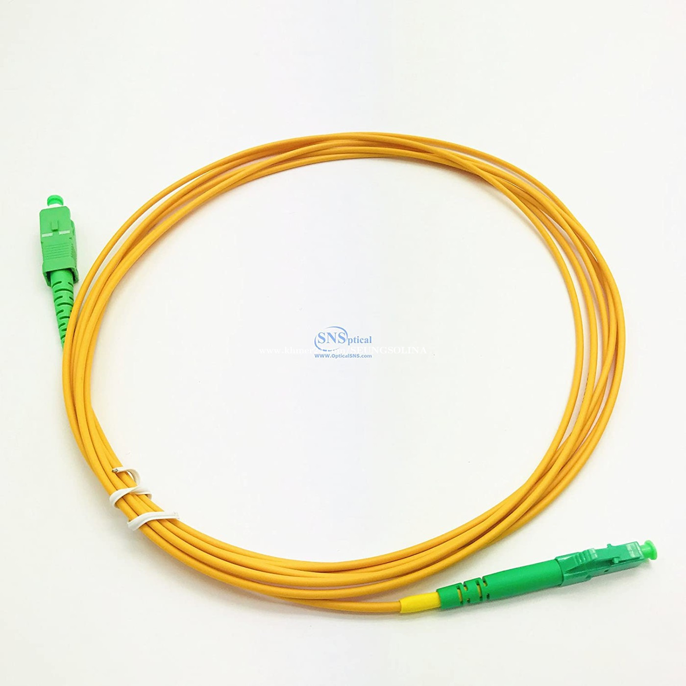 SIMPLEX 1M, SC/APC to LC Fiber Optic Patch Cable OS1-9/125um Single Mode PacSatSales 