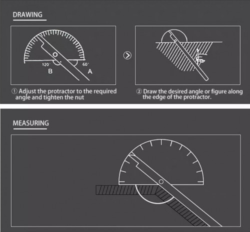 0-180 Degree Angle Ruler 90X150mm Angle Finder Goniometer Stainless Steel  Protractor - China Protractor, Angle Ruler