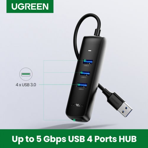 UGREEN USB3.0 to 4*USB 3.0 Hub with​ USB-C 10915 80657 (0.25m and 1m)