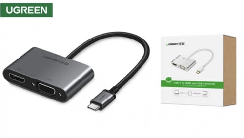 UGREEN USB-C to HDMI + VGA Converter with PD