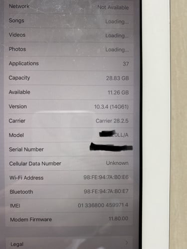 sell ipad 4 32G sim + wifi (ipad only)