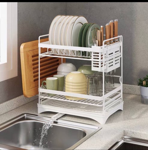 ធ្នើរដាក់កន្លែងលាងចាន (តូច)ទំហំ៖ បណ្តាយ​ 36cm ទទឹង 25cm កំពស់ 35cm