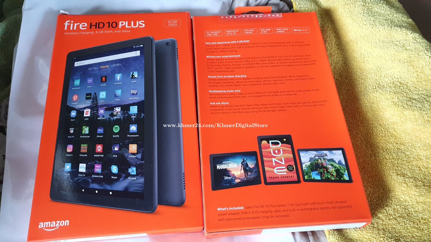 Fire HD 10 Plus tablet, 10.1, 1080p Full HD, 32 GB, (2021 release),  Slate