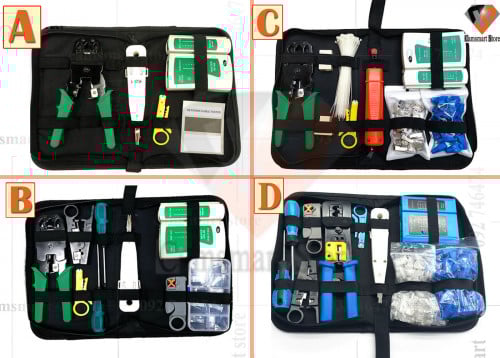 Network Punch Crimping Tool Pliers Set Crystal Head RJ45 Wire Stripper Network Repair Tool