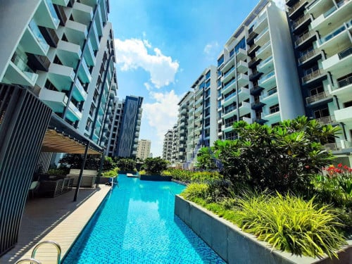 Sen Sok area | Modern Condo Studio with gym and pool for rent near Phnom Penh Airport