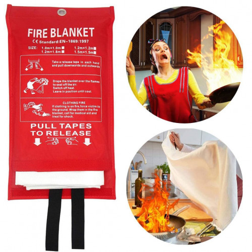 Fire blanket ភួយការពារភ្លេីង