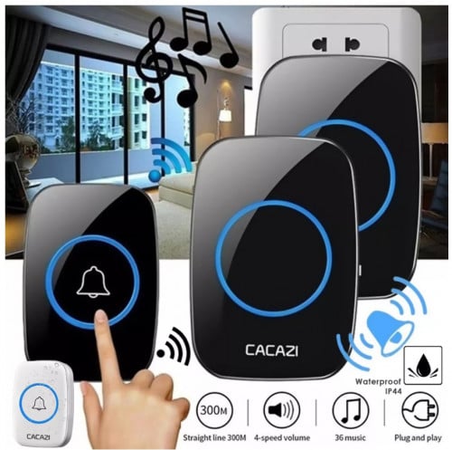 កណ្តឹងអត់ប្រេីខ្សែ wireless doorbell​ 300m , 38 ringtones, with a variety of vibrant melodies