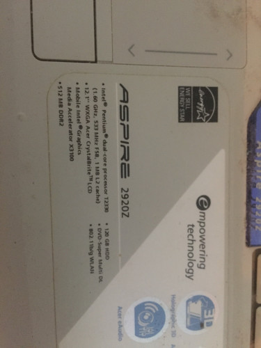 Screen of Laptop Acer Aspire 2920Z