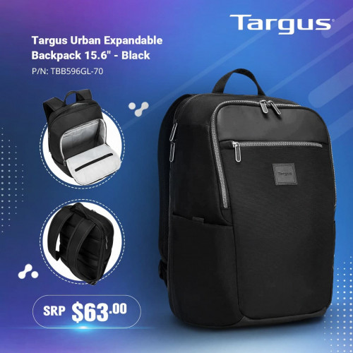 15.6 Urban Convertible™ Backpack (Black)