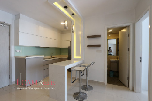 Tonle Bassac area | Modern style 2 bedrooms condominium for rent | Pool &amp; gym