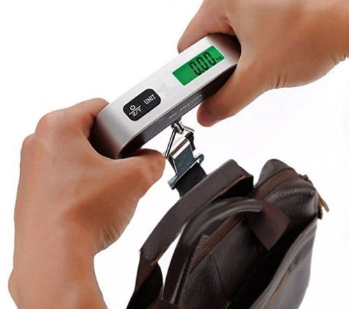 ជញ្ជីងថ្លឹង យួរឬកាន់នឹងដៃ បានរហូត៥០គីទ្បូ Portable Scale Compact LCD Digital Display Capacity 50kg