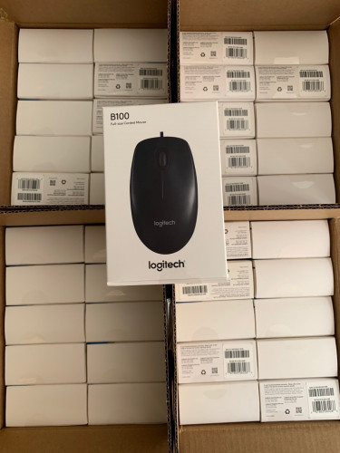 Mouse Logitech B100 (Full-size Corded Mouse)