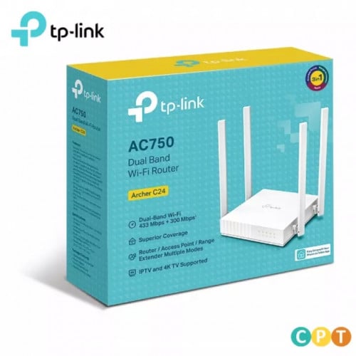 TP-Link Archer C24 AC750 Dual Band Wi-Fi Router  with 3 Year warranty.
