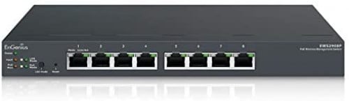 WiFi EnGenius EWS2908P 8-Port Managed Gigabit 55W 802.3af Compliant PoE L2 Network Switch