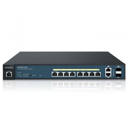 WiFi EnGenius Neutron Series EWS5912FP - switch - 8 ports - managed - rack-mount