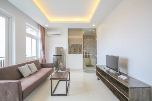 Modern One Bedroom Service Apartment for Rent near TK Avenue