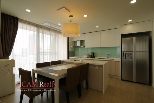 Tuol Kork area | Luxurious 3 bedroom serviced apartment for rent | Gym