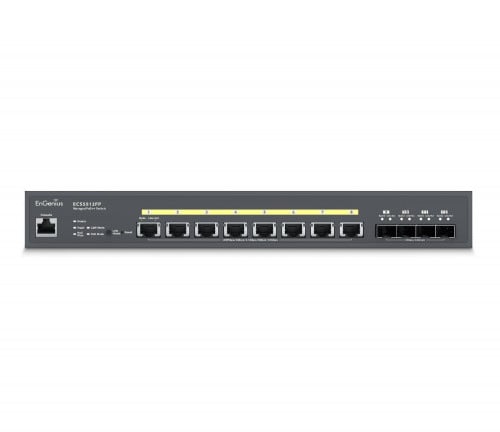 EnGenius WiFi Cloud ECS5512FP 10-Gig 8-Port PoE++ Switch, 420W Budget, 4 SFP+ Uplink Ports