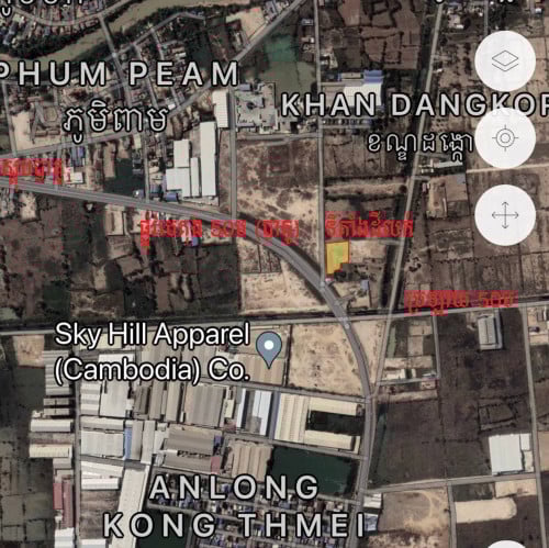 ដីក្បែរផ្លូវ ៥០ម (បាគូ)  ឋិតក្នុងតំបន់អភិវឌ្ឍមានសក្កដានុពលខ្ពស់ (Potential Developing Area)