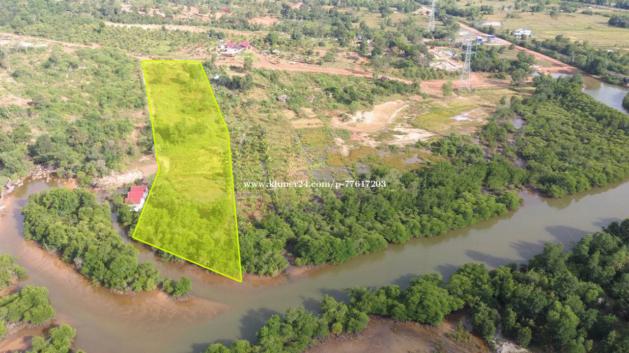 ដីលក់មើលឃើញសមុទ្រនិងជាប់ព្រែក ក្រុងបូកគោកំពត 9000m2 Land for sale sea