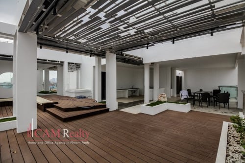 Chroy Changvar | Chinese colonial style 6 bedrooms penthouse for rent