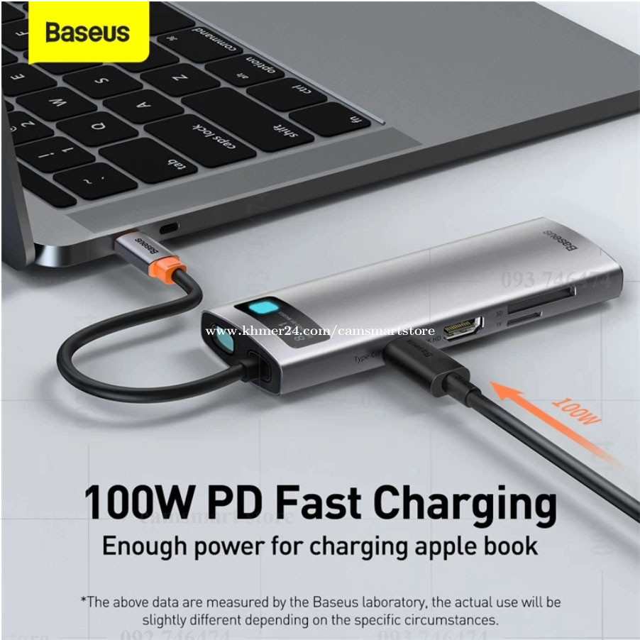Baseus USB C HUB Type C to Multi HDMI-compatible USB 3.0 with Power Adapter  Docking Station for MacBook Pro RJ45 OTG USB HUB