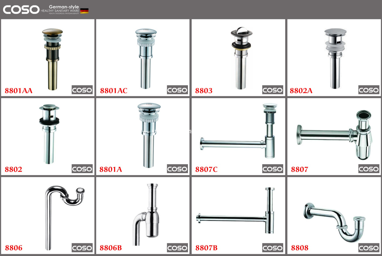 COSO Bathroom Accessories. សម្ភារៈបន្ទប់ទឹកផលិតពីស្ពាន់សុទ្ធ