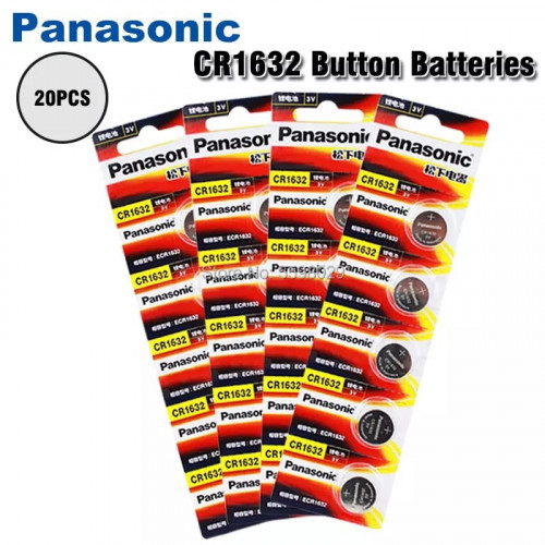 Panasonic 100% Original CR1632 Button Cell Battery For Watch Car Remote Key cr 1632 ECR1632 GPCR1632 3v Lithium Battery