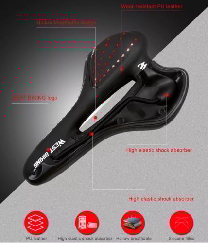 កែបកង់ទន់ មិនហប់​ មិន​ឈឺគូទ  Bicycle saddle good quality