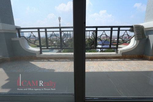 Chroy Changvar area | Cozy studio serviced apartment for rent | Pool & Gym