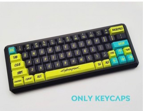 cyberpunk themed keycaps