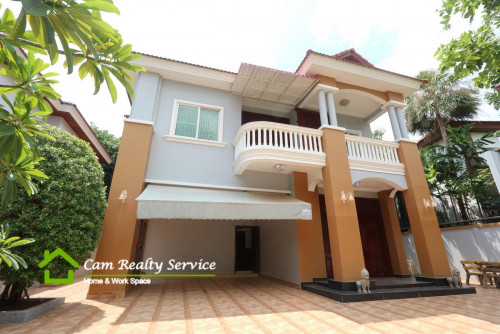 Bassac Garden city | Colonial style 6 bedrooms villa in gated community for rent