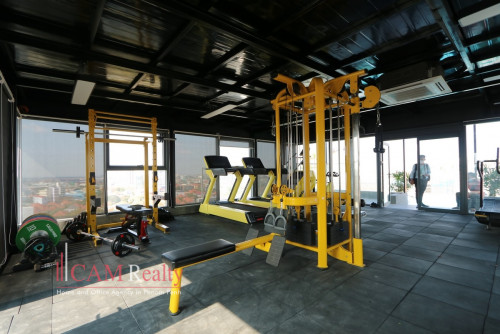 Tuol Kork area| Spacious 1 bedroom serviced apartment for rent| Rooftop pool & Gym