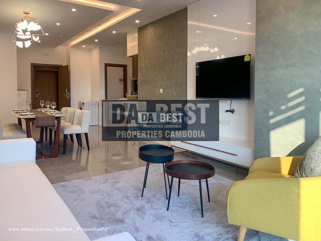 DABEST PROPERTIES: 3 Bedroom Brand New Condo for rent in Chroy Changvar- Phnom Penh